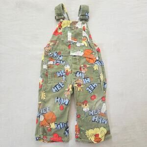 Vintage Liberty Hee Haw Green Overalls 2t